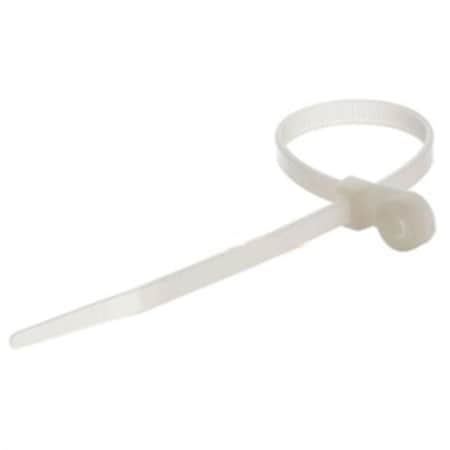 Cmple Cable Tie, 8 in L, White, Nylon, 40 lb Strength, 100 PK 217-N
